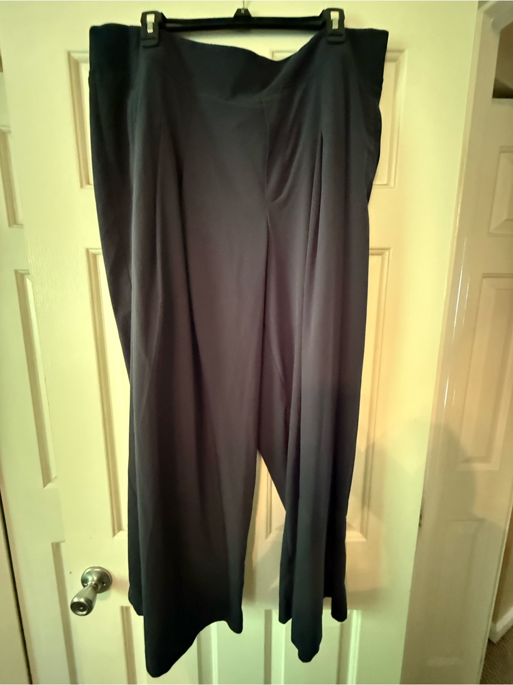Athleta Womens Wide-Leg Navy Pull-On Pants